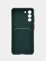 Тёмно-зелёный чехол для Samsung Galaxy S21 FE, S21FE (Самсунг Галакси С21 ФЕ, С21ФЕ), силиконовый