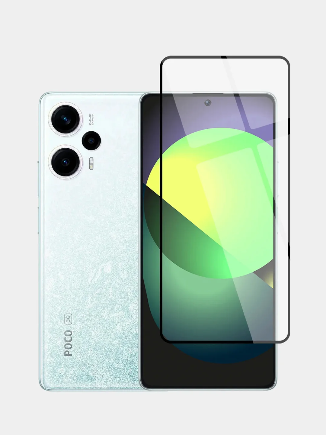 Прозрачный 1-2 шт стекло для Xiaomi Poco F5/Redmi Note 12 Turbo защитное BROSCORP,олеофобное покрытие