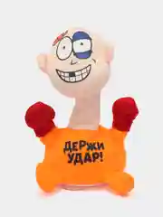 Красный игрушка для битья "Антистресс Весельчак" со звуками, полиэстер, 2xААА, 21 x 14 см, 3 цвета