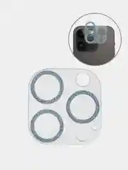 Небесно-голубой защитное стекло на камеру Broscorp для Apple iPhone 14 Pro и 14 Pro Max с блестящей рамкой