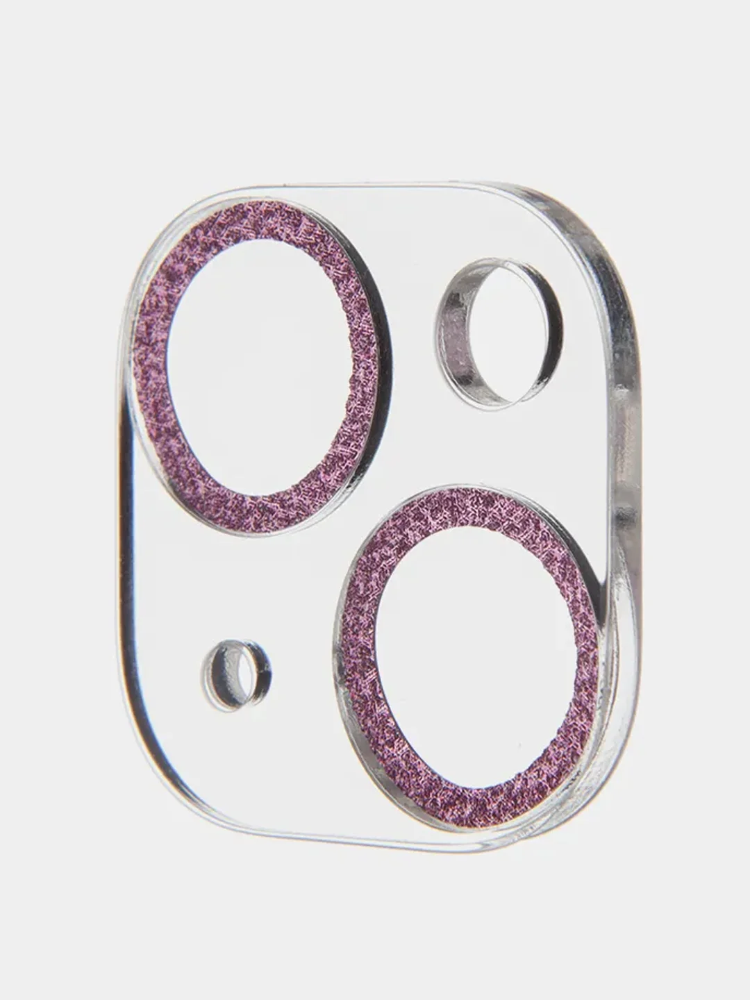 Розовый защитное стекло на камеру Broscorp для Apple iPhone 14, 14 Plus с блестящей рамкой