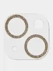 Золотой защитное стекло на камеру Broscorp для Apple iPhone 14, 14 Plus с блестящей рамкой