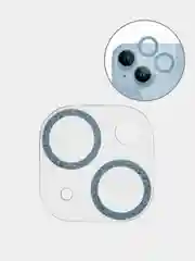 Небесно-голубой защитное стекло на камеру Broscorp для Apple iPhone 14, 14 Plus с блестящей рамкой