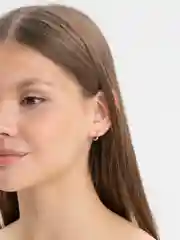 Серьги круглые, парные, серебристые