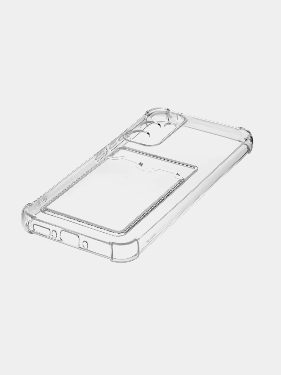 Прозрачный противоударный чехол ROSCO для Samsung Galaxy A34 силиконовый с карманом для карт