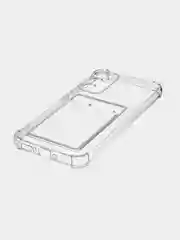 Прозрачный противоударный чехол ROSCO для Samsung Galaxy A34 силиконовый с карманом для карт