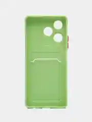 Зеленый силиконовый чехол для Infinix Hot 30, с защитой камеры, прозрачный