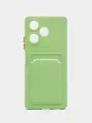 Зеленый силиконовый чехол для Infinix Hot 30, с защитой камеры, прозрачный