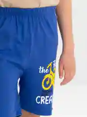 Синий шорты детские, для мальчика, 4-8 лет