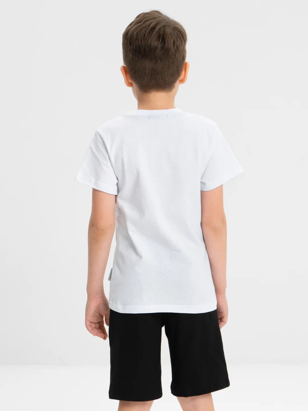 Белый комплект, костюм для мальчика: футболка, шорты, Bonito kids