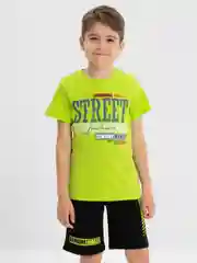Салатовый комплект, костюм для мальчика: футболка, шорты, Bonito kids