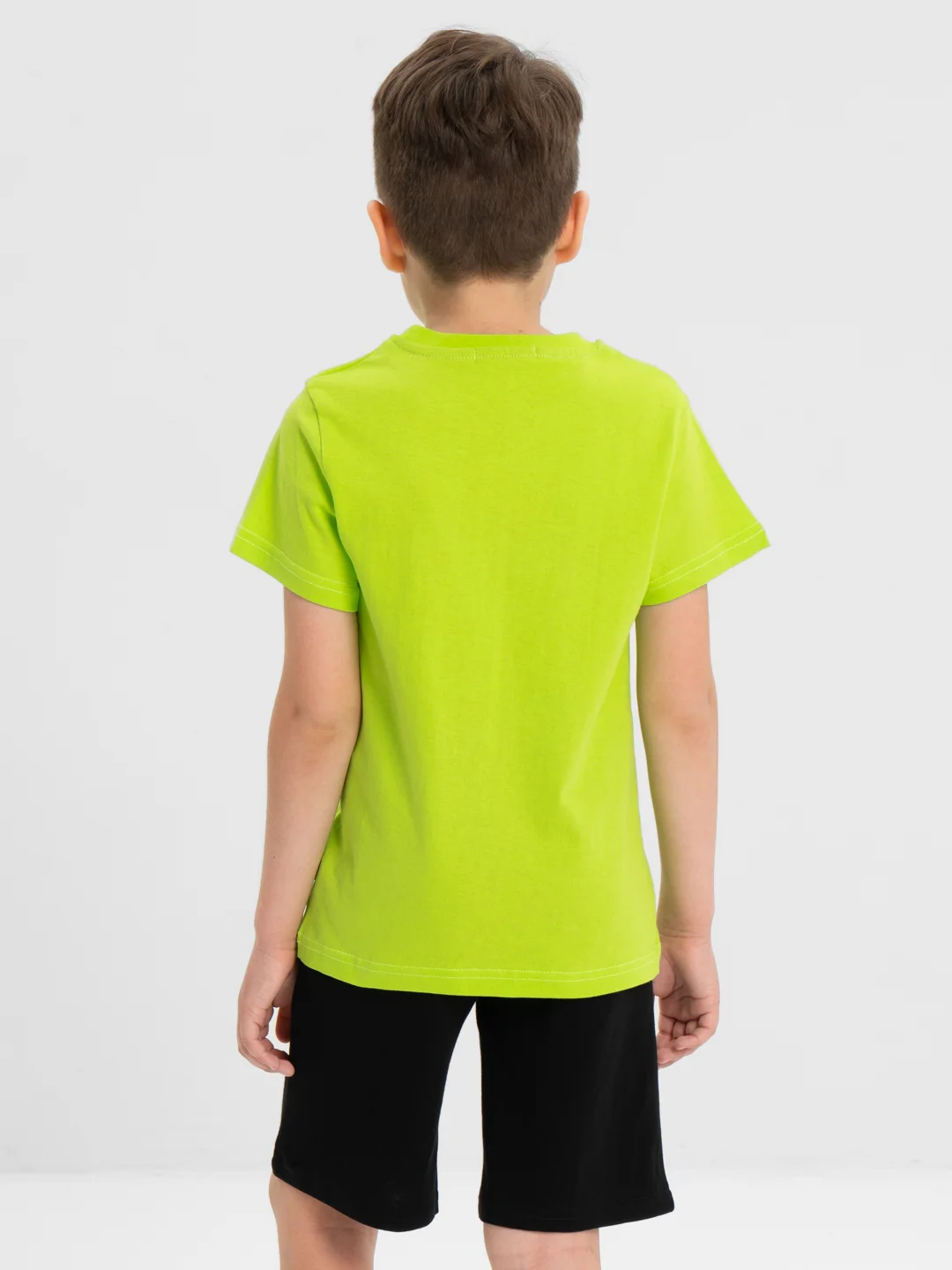 Салатовый комплект, костюм для мальчика: футболка, шорты, Bonito kids
