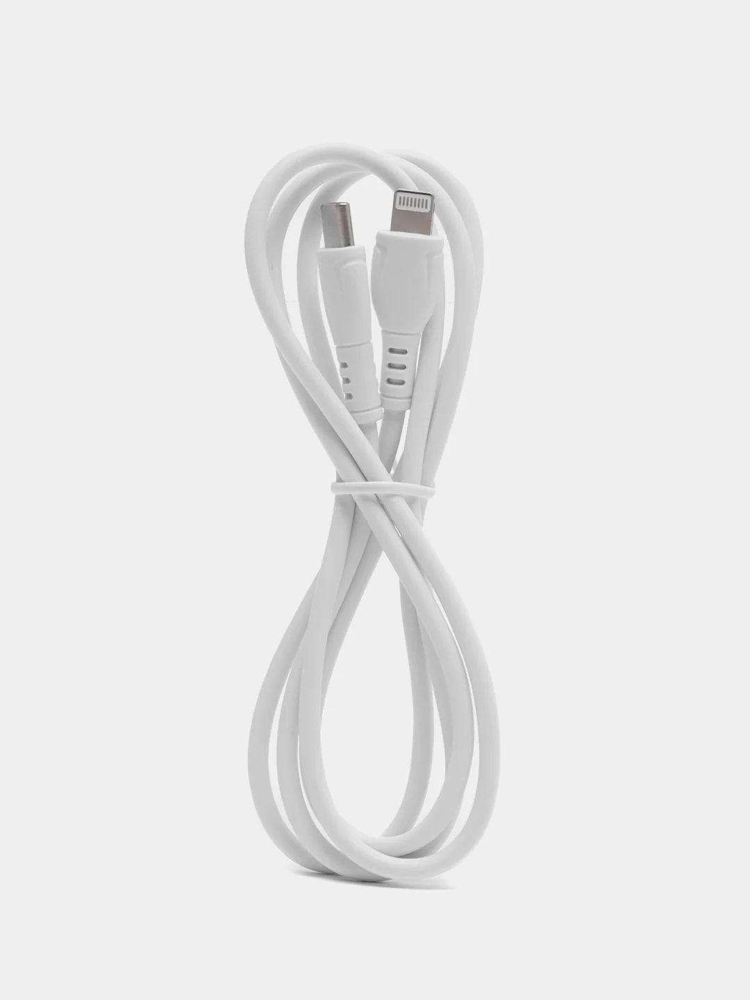 Белый кабель Lightning для зарядки iPhone