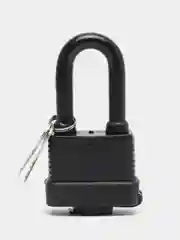 Замок навесной Lockland, 50 мм, влагозащищенный, длинная дужка, 2 ключа, цвет черный