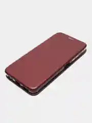 Багровый чехол-книжка для Tecno Spark 10 / 10C (Техно Спарк 10 / 10С)