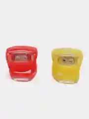 Фонари силиконовые вело HJ008-2 (2 шт. желтый и красный корпус, 2 желтых и красных диода)