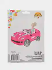Воздушный шар Блондинка в розовой машине Барби