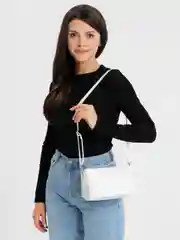 Белый сумка геометрической формы