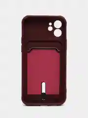 Тёмно-бордовый защитный чехол для iPhone 12 (Айфон 12)