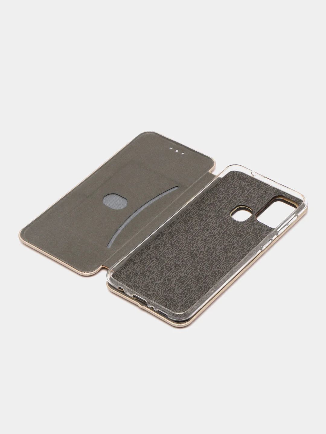 Золотой чехол-книжка для Samsung Galaxy M 31, экокожа (Самсунг М 31)