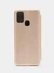 Золотой чехол-книжка для Samsung Galaxy M 31, экокожа (Самсунг М 31)