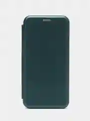 Зеленый чехол-книжка для Samsung Galaxy A 7 (2018), A7(2018), экокожа (Самсунг А7(2018), А7 2018