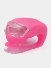 Фонарь силиконовый вело (2 белых диода, розовый корпус)