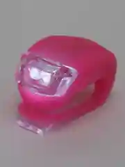 Фонарь силиконовый вело (2 белых диода, розовый корпус)