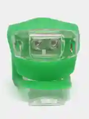 Фонарь силиконовый вело (2 зеленых диода, зеленый корпус)