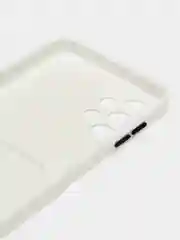 Белый чехол силиконовый на Samsung Galaxy A13 4G (Самсунг Галакси А13), с защитой камеры
