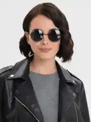 Черный круглые солнцезащитные очки