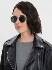 Черный круглые солнцезащитные очки