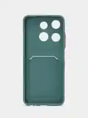 Тёмно-зелёный силиконовый чехол для Infinix Smart 7 (Инфиникс Смарт 7 ) прозрачный
