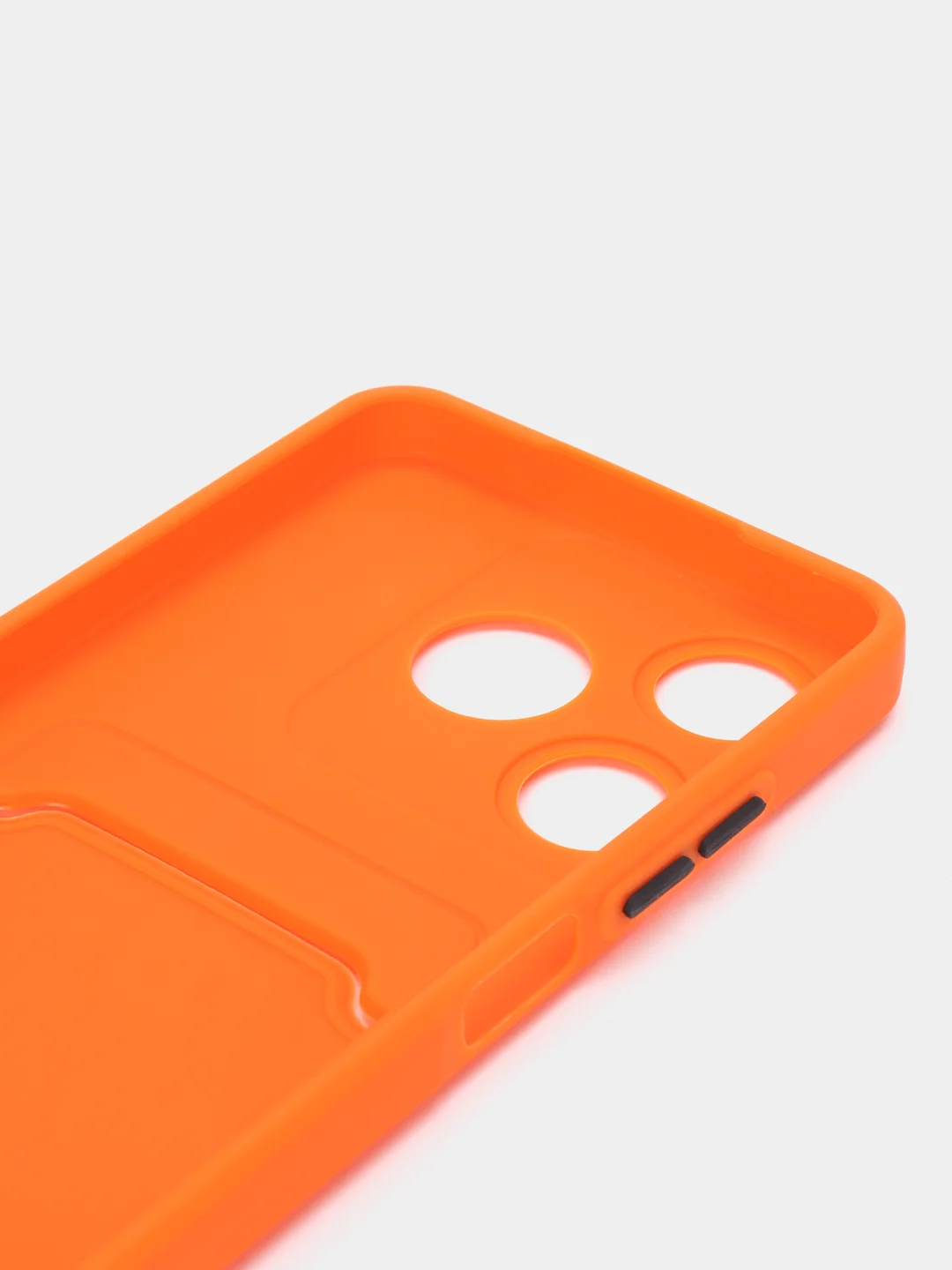 Оранжевый чехол для Tecno Spark 10/Spark 10C (Техно Спарк 10/10С), с карманом для карт