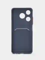 Синий меланж чехол для Tecno Spark 10/Spark 10C (Техно Спарк 10/10С), с карманом для карт