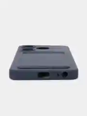 Синий меланж чехол для Tecno Spark 10/Spark 10C (Техно Спарк 10/10С), с карманом для карт