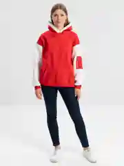 Красный худи, оверсайз, с капюшоном