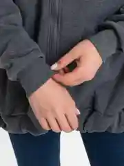 Серый зип худи