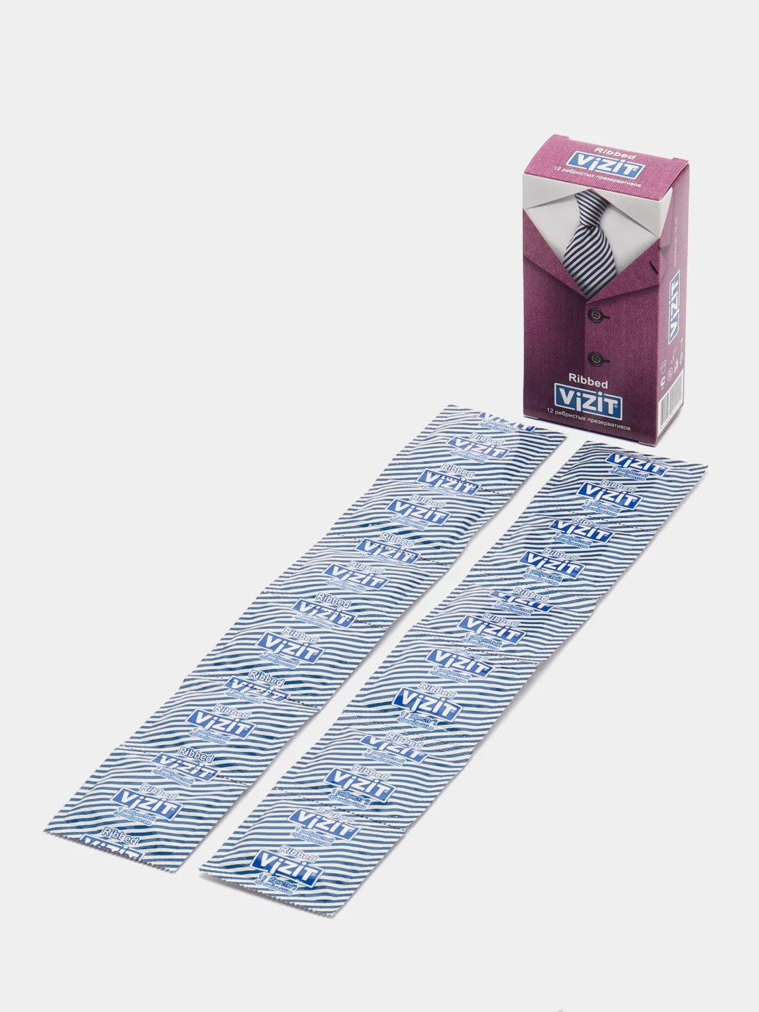 Презервативы VIZIT Ribbed, ребристые, 12 шт