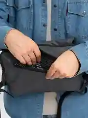 Серый сумка через плечо
