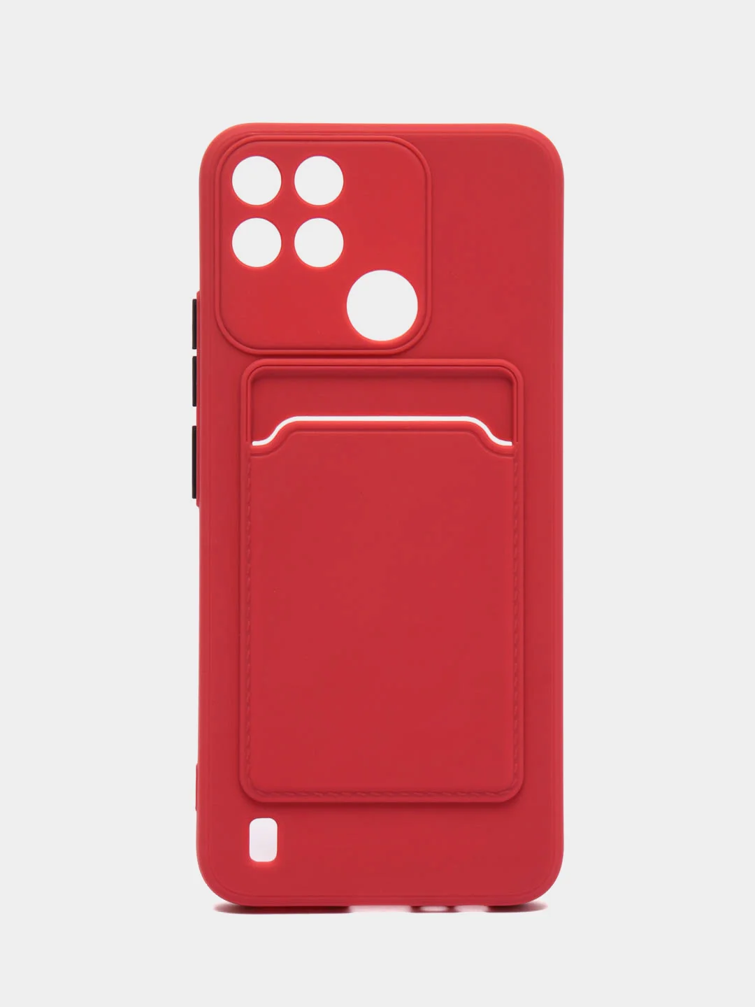 Коралловый силиконовый чехол для Realme C21Y, C25Y, Narzo 50 Pro, c отсеком для карт