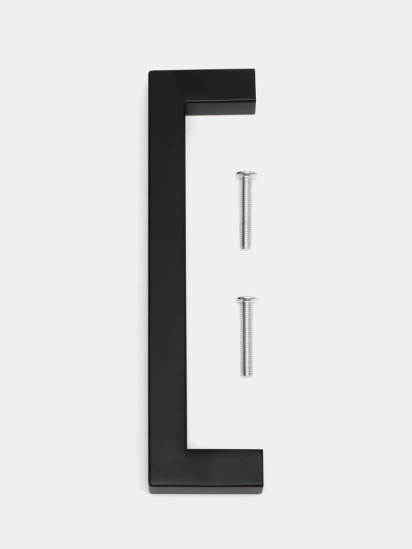 Ручка скоба SQUARE CAPPIO, нержавеющая сталь, м/о 128 мм, цвет черный
