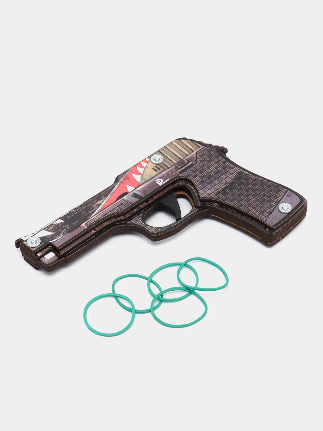 Хаки пистолет резинкострел из игры CS GO, деревянный