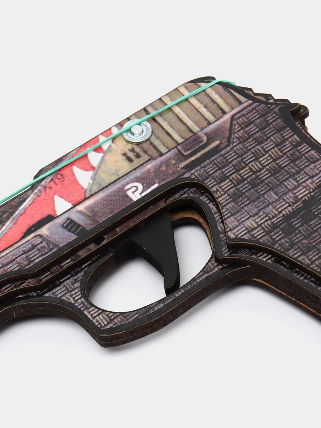 Хаки пистолет резинкострел из игры CS GO, деревянный
