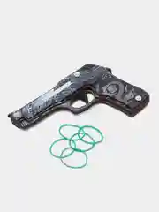 Серый пистолет резинкострел из игры CS GO, деревянный