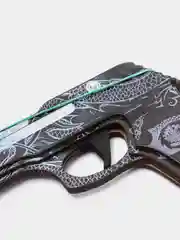 Серый пистолет резинкострел из игры CS GO, деревянный