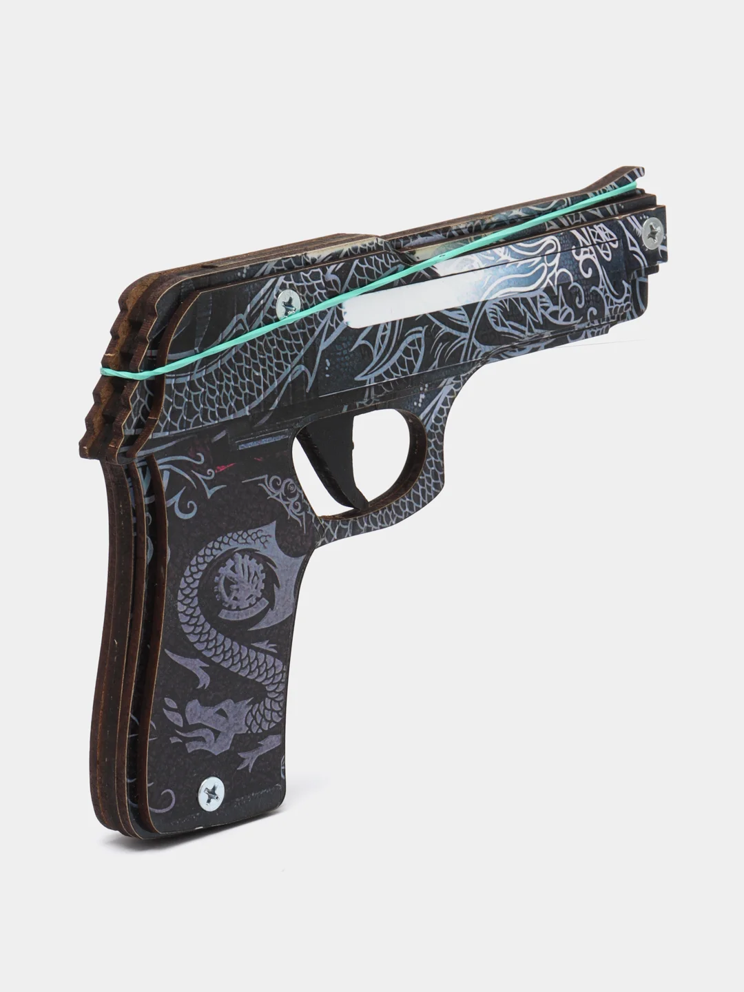 Серый пистолет резинкострел из игры CS GO, деревянный