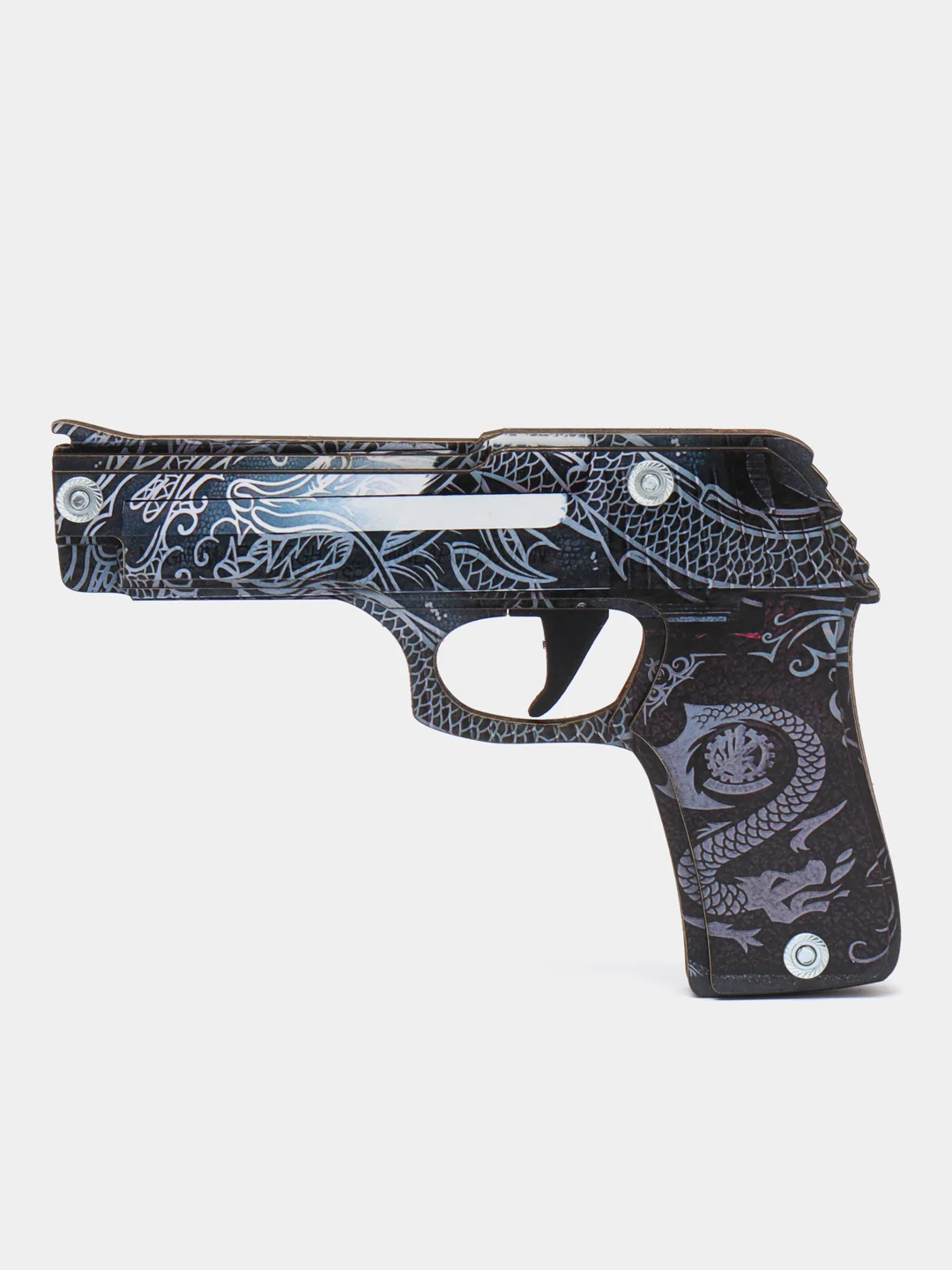 Серый пистолет резинкострел из игры CS GO, деревянный
