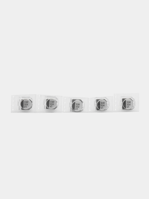 8 штук 330мкФ 35В Конденсатор 330uF 35V 10x10.2мм 85*C твердотельный