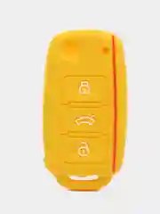 Желтый силиконовый чехол на выкидной ключ Volkswagen